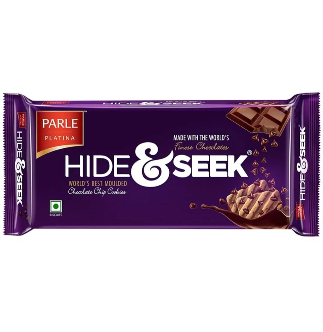 Parle Platina Hide & Seek Chocolate Chip Cookies | रिच चॉकलेट चिप्स के साथ प्रीमियम क्रंची बिस्कुट | चाय-पार्टी और कभी भी खाने के लिए स्वादिष्ट स्नैक