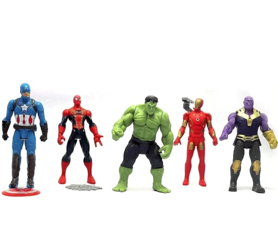 Superhero Action Figure Set for Kids, 5-Piece Mini Hero Figures with Accessories, Collectible Toy Figures Set for Boys & Girls, Durable Kids Toys (4.5 Inch, 3+ Years)