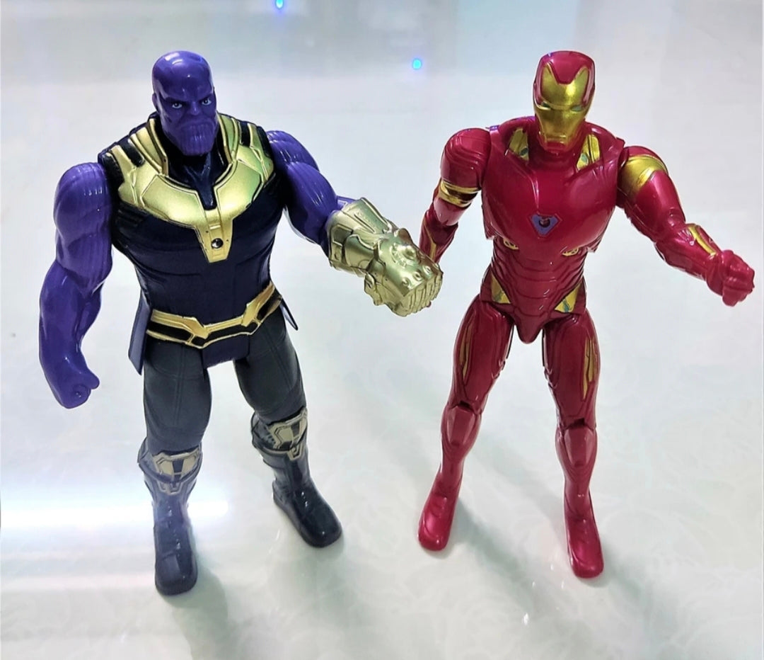 Superhero Action Figure Set for Kids, 2-Piece Hero & Villain Toy Figures, Movable Joint Action Figures for Boys & Girls, Durable Collectible Toys (3+ Years)