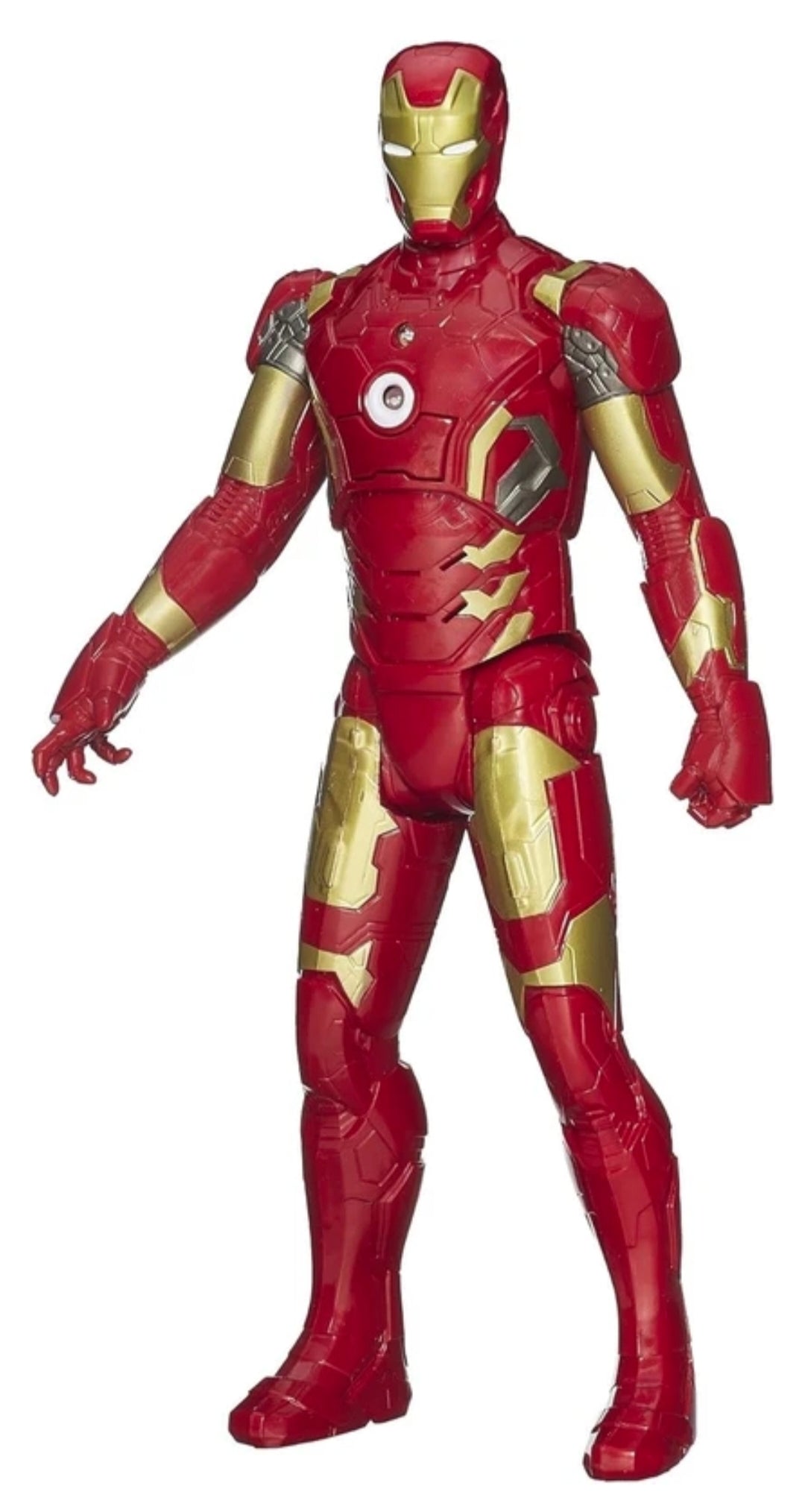Superhero Action Figure Toy for Kids, Iron Man Style Hero Figure with Light & Accessories, Movable Joint Action Toy for Boys & Girls (3+ Years)