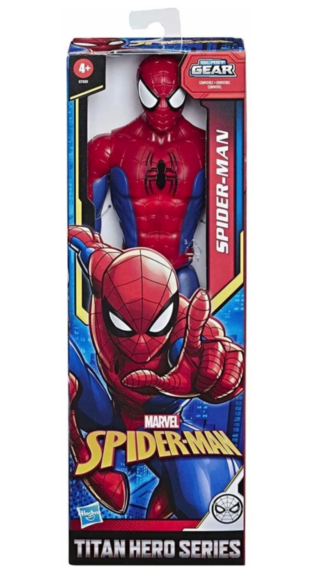 Superhero Action Figure Toy for Kids, Spider-Man Style Hero Figure with Movable Joints, Large Collectible Action Toy for Boys & Girls (3+ Years)