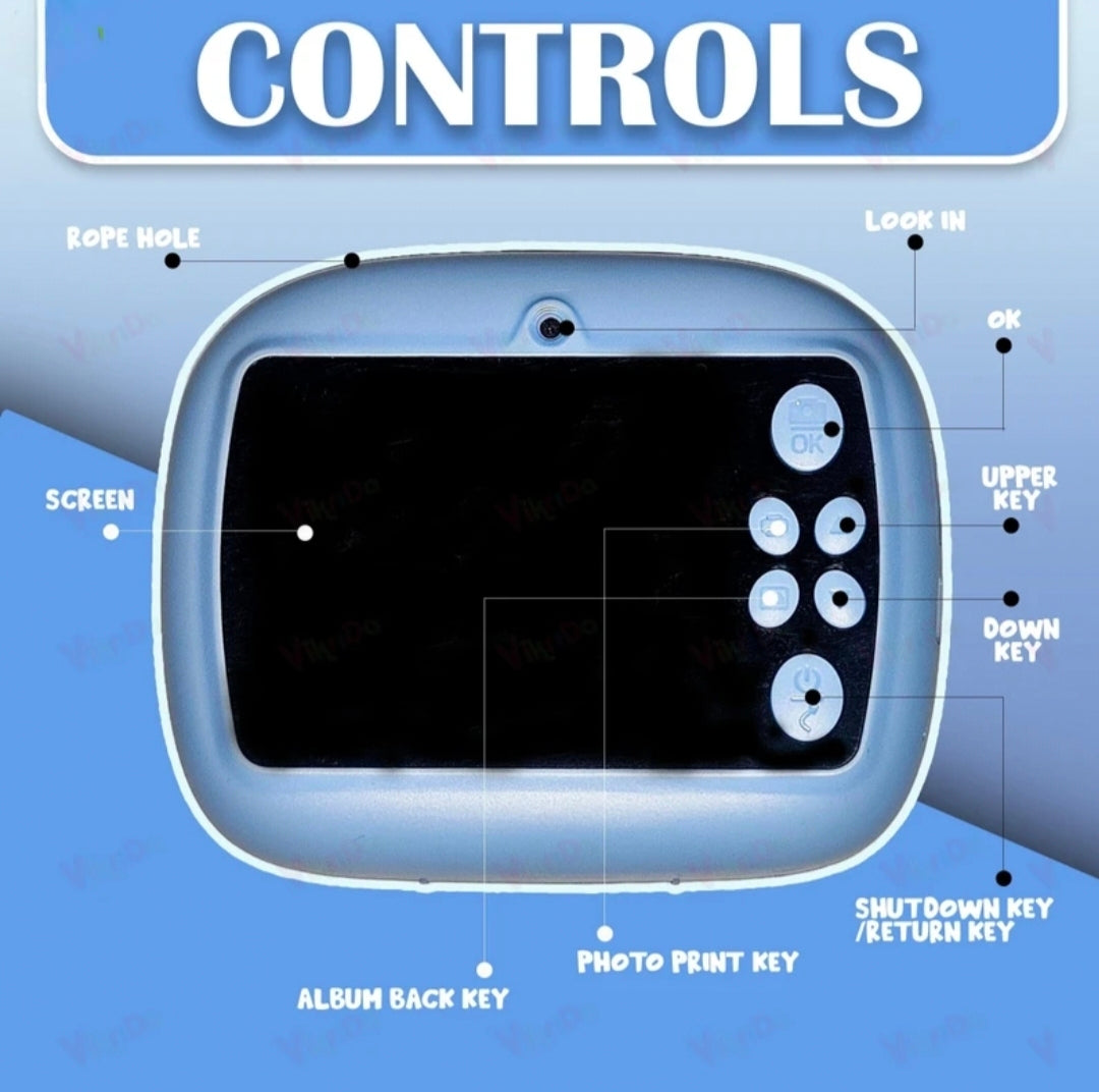 Kids Digital Camera for Children, Mini Photo & Video Camera with Screen, Rechargeable Toy Camera with MicroSD Support