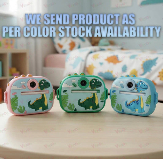 Kids Instant Print Camera with Thermal Printing, Digital Photo & Video Camera for Kids, Rechargeable Camera with Printing Paper & Accessories (No Ink Needed, 3+ Years)