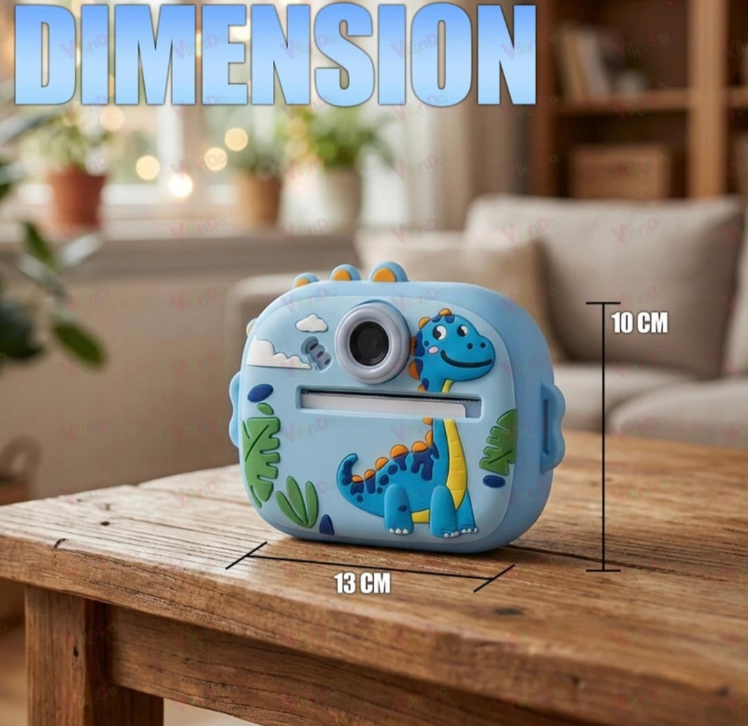 Kids Instant Print Camera with Thermal Printing, Digital Photo & Video Camera for Kids, Rechargeable Camera with Printing Paper & Accessories (No Ink Needed, 3+ Years)