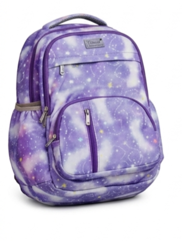 TNNI School Backpack for Girls, Printed Laptop Backpack with Multi-Zip Compartments, Air Mesh Back,