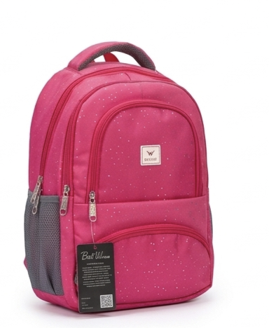 RACE Sparkle Pack School Backpack for Girls, Glitter Pink Laptop Bag with Air Mesh Back Panel