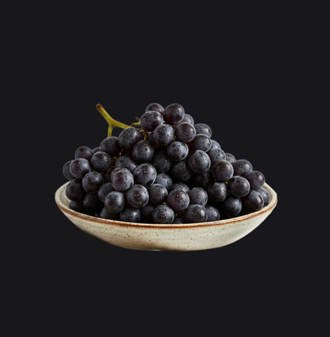 Seedless Black Finger Grapes Fresh Premium Sweet Juicy Farm Picked Fruit ( 200 grams )