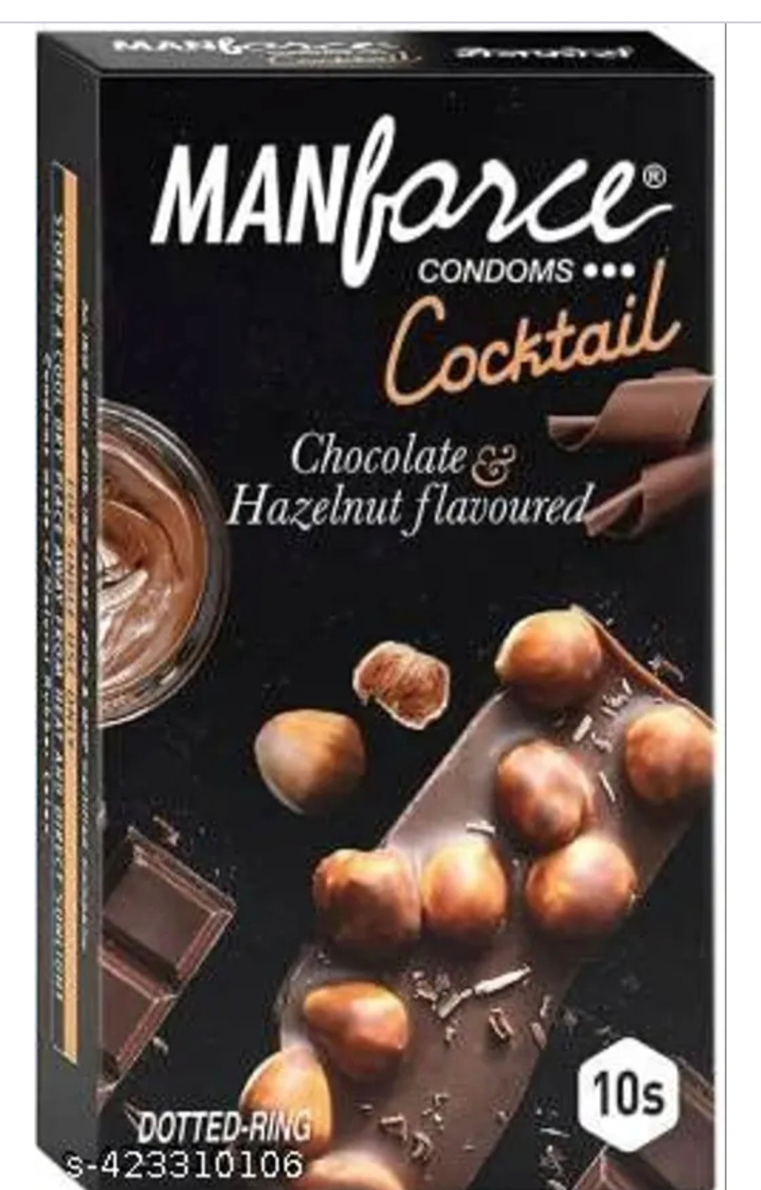 Manforce Cocktail Chocolate & Hazelnut Flavoured Condoms, Dotted and Ringed Latex Condoms for Enhanced Pleasure Pack of 20