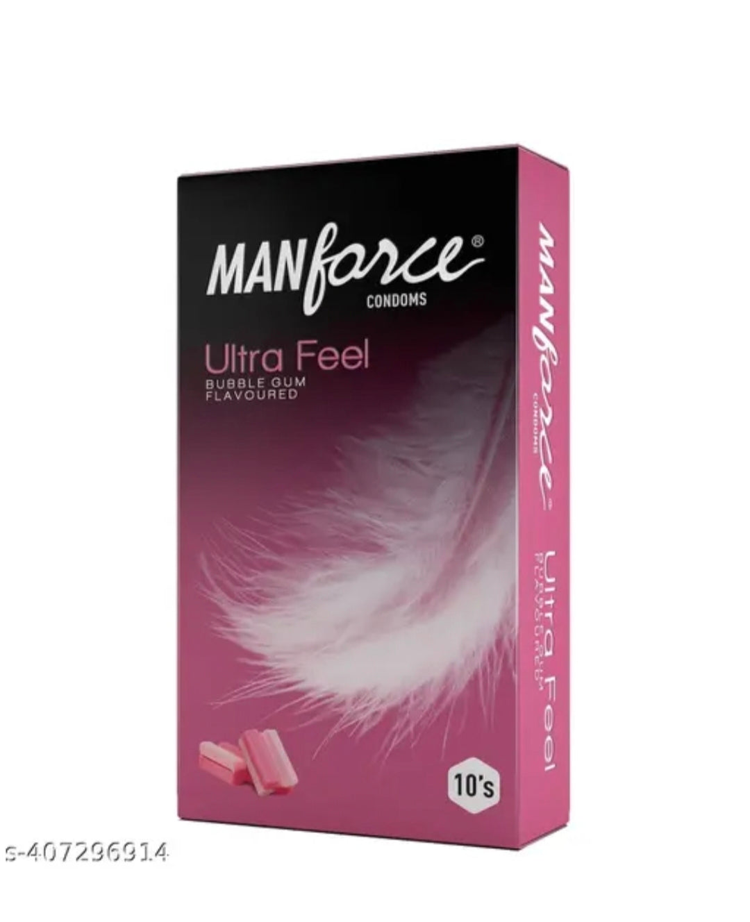 Manforce Ultra Feel Bubble Gum Flavoured Condoms, Ultra Thin Latex Condoms for Natural Feel and Comfortable Fit Pack of 20