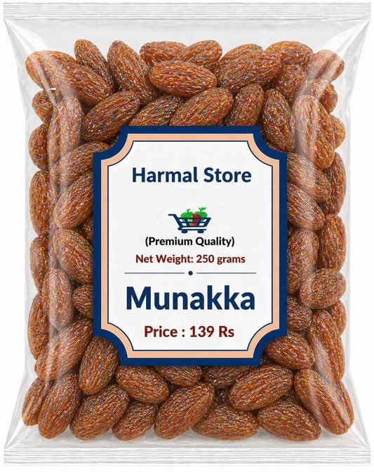 Premium Munakka (Dried Raisins) 250g | Natural Sweet Munakka Dry Fruits for Snacking, Cooking & Traditional Use
