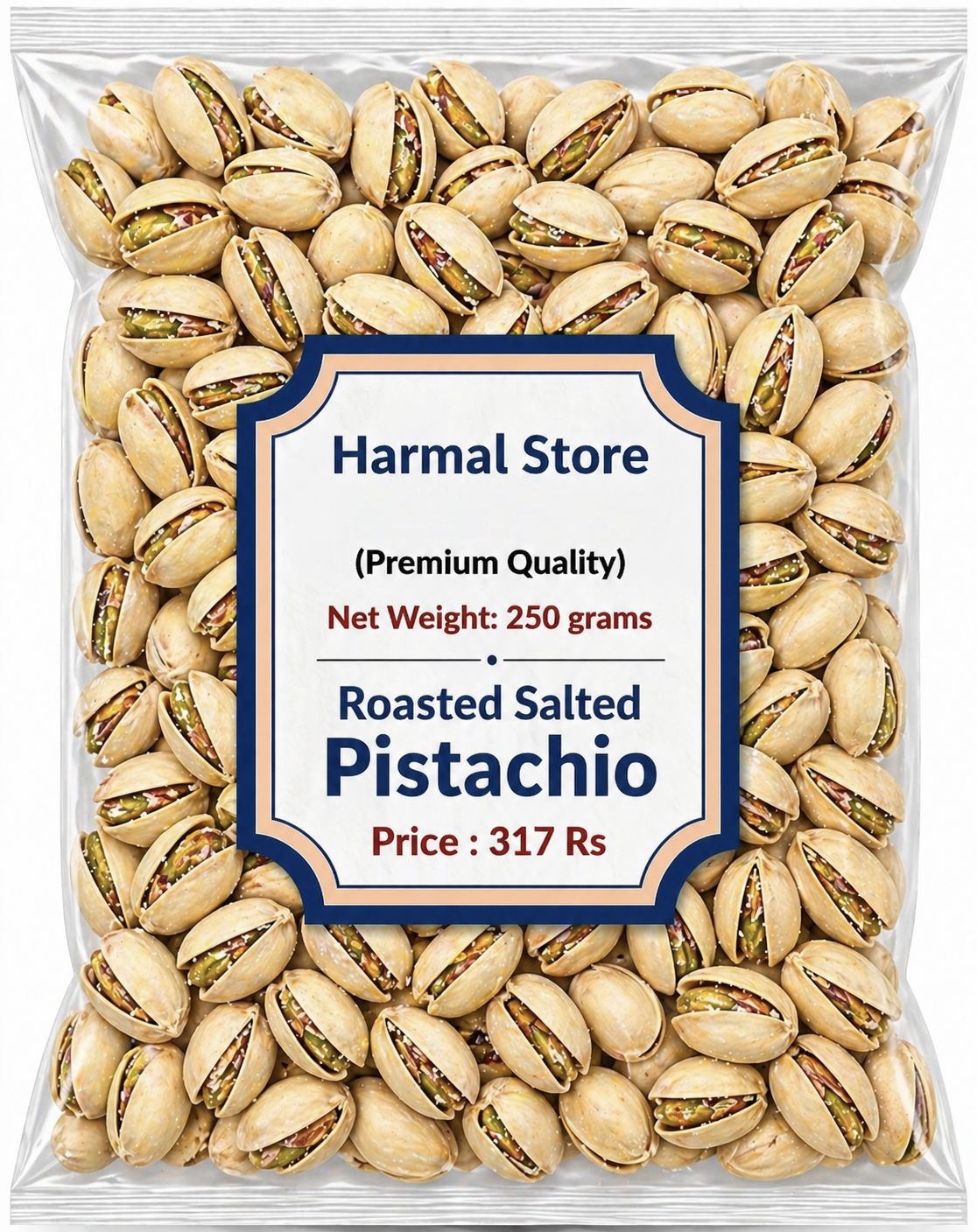 Harmal Store Premium Roasted Salted Pistachio 250g | Salted Pista Dry Fruits | Healthy Snack Nuts