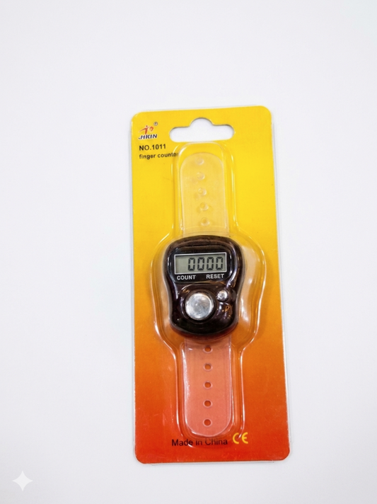 HKIN Finger Counter Digital Tally Counter | 4-Digit LCD Display (0–9999) | Adjustable Silicone Strap |