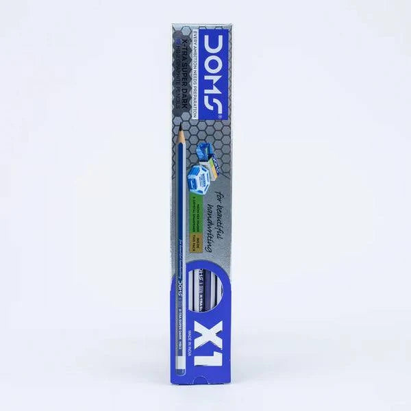DOMS X1 X-TRA Super Dark HB/2 Graphite Pencils – Pack of 10 |