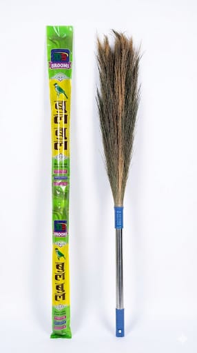 Bulbul Premium Grass Broom with Stainless Steel Handle