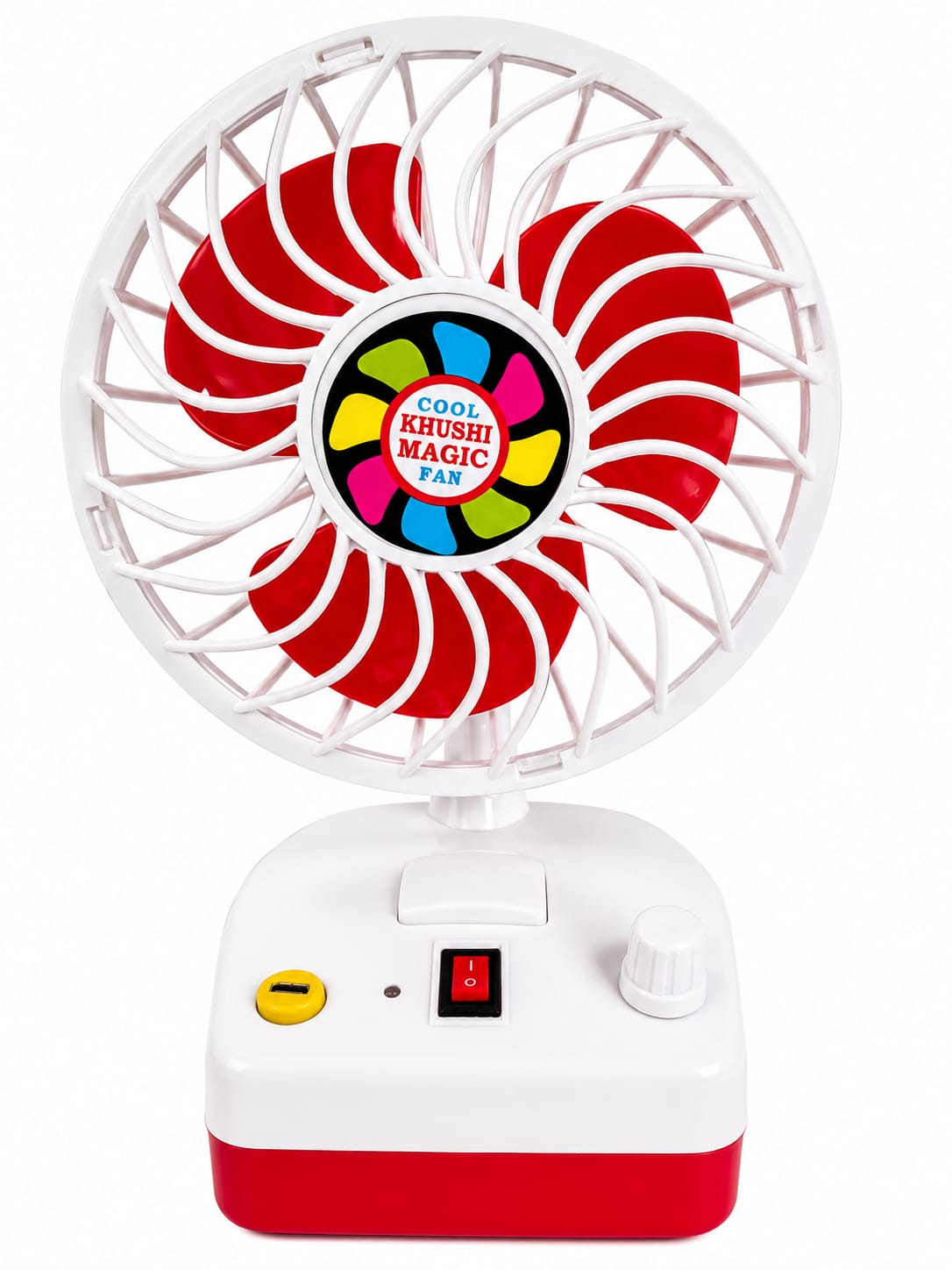 Cool Fan Rechargeable Personal Cooling Fan, 5 Inch USB Rechargeable Table Fan with 3 Speed Modes, 360° Tilt Adjustable, Portable Mini Fan for Home, Office, Study & Travel