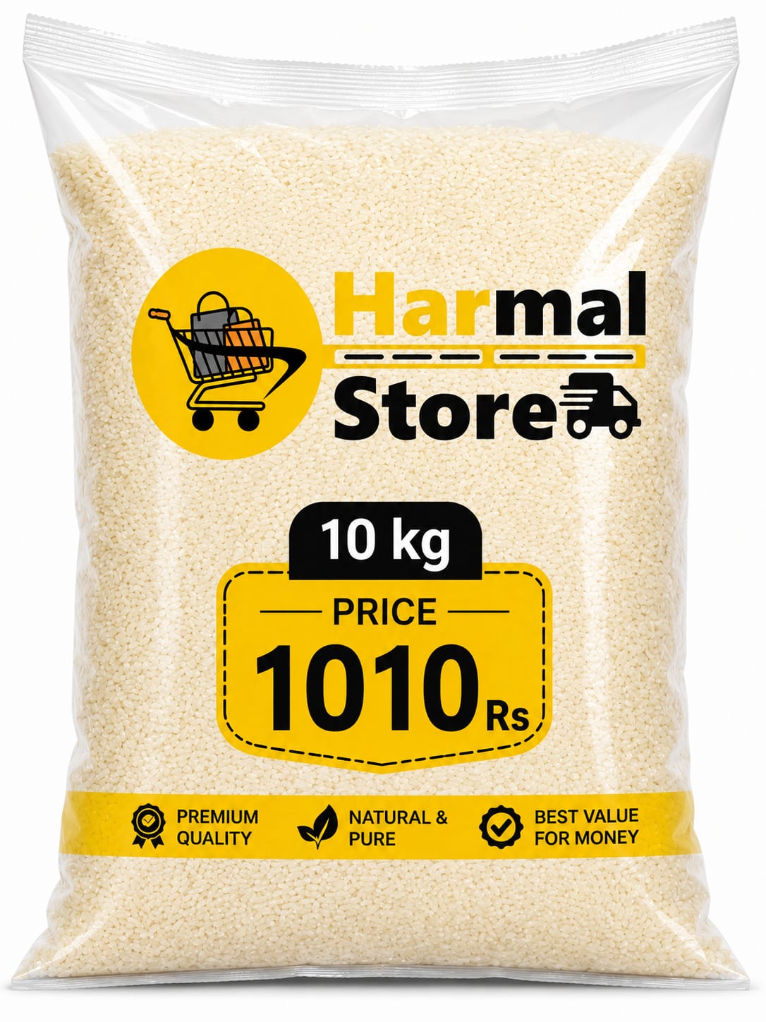 Harmal Store Rice 10 kg | Premium Quality Rice for Daily Cooking | Ideal for Steamed Rice, Pulao, Biryani, Fried Rice & Kheer | Hygienically Packed