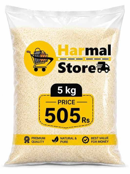 Harmal Store Rice 5 kg | Premium Quality Rice for Daily Cooking | Ideal for Steamed Rice, Pulao, Biryani, Fried Rice & Kheer | Hygienically Packed