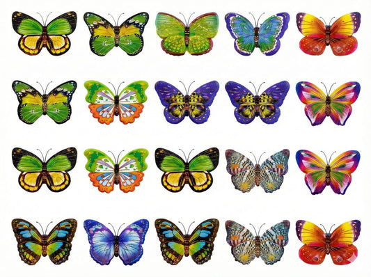 Butterfly Wall Decor Stickers – Set of 4 Realistic 3D Butterflies