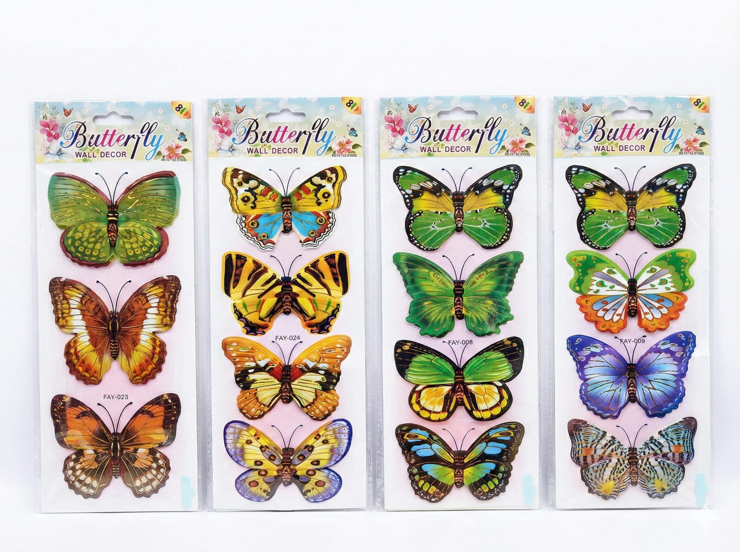 Butterfly Wall Decor Stickers – Set of 4 Realistic 3D Butterflies