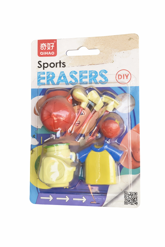 Sports Erasers Set for Kids DIY Puzzle Erasers Toy