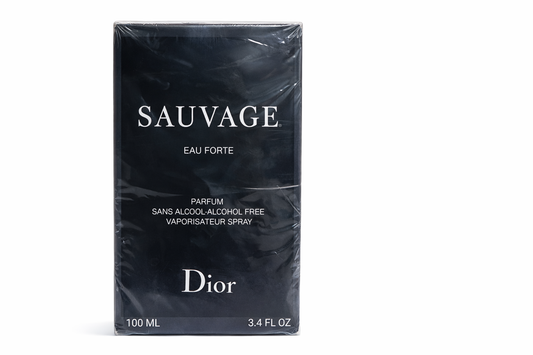 Dior Sauvage Eau Forte 100ml for Men – Alcohol-Free Long Lasting Perfume Spray – Amber Woody Luxury Fragrance with Intense Notes
