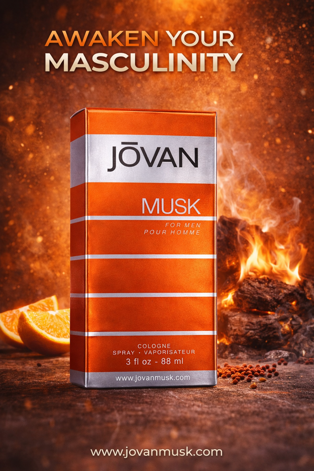 Jovan Musk Cologne Spray for Men 88ml – Long Lasting Musky Masculine Fragrance | Classic Seductive Scent | Daily Wear & Evening Use