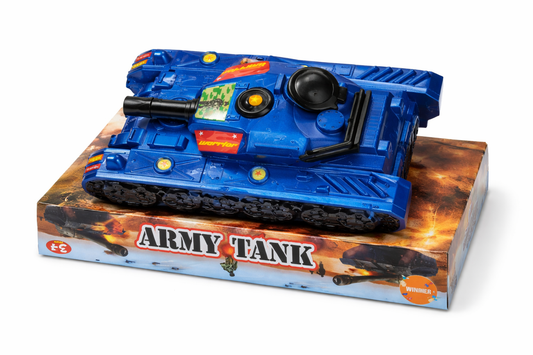 Toy Army Tank for Boys 3+ – 1:24 Scale Battery Operated Military Vehicle with 360° Rotating Turret,