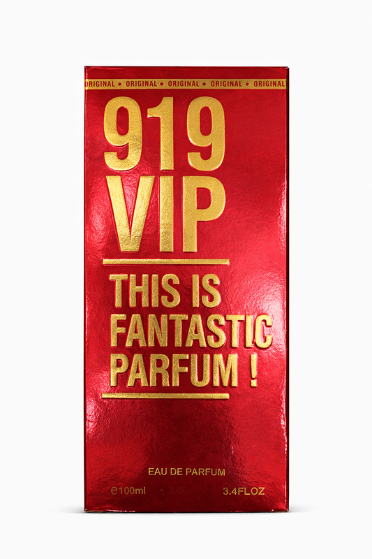 919 VIP Eau De Parfum for Men, Long-Lasting Woody Spicy Fruity Perfume with Amber & Musk Notes, 100ml