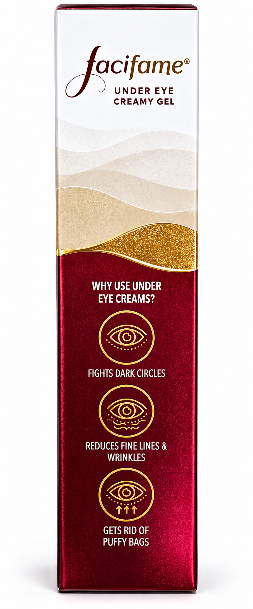 Facifame Under Eye Creamy Gel – Dark Circle & Puffiness Care, Hydrating Under Eye Gel with Hyaluronic Acid, Niacinamide, Aloe Vera & Vitamin E, 15g