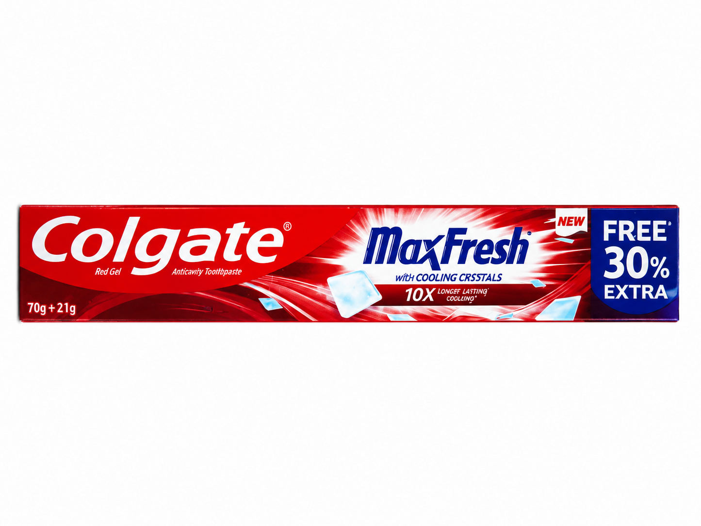 Colgate MaxFresh Red Gel Toothpaste 91g (70g + 21g Free) | With Cooling Crystals | Cool Mint Flavour | Fresh Breath & Cavity Protection | Gel Toothpaste for Adults & Kids Above 6 Years