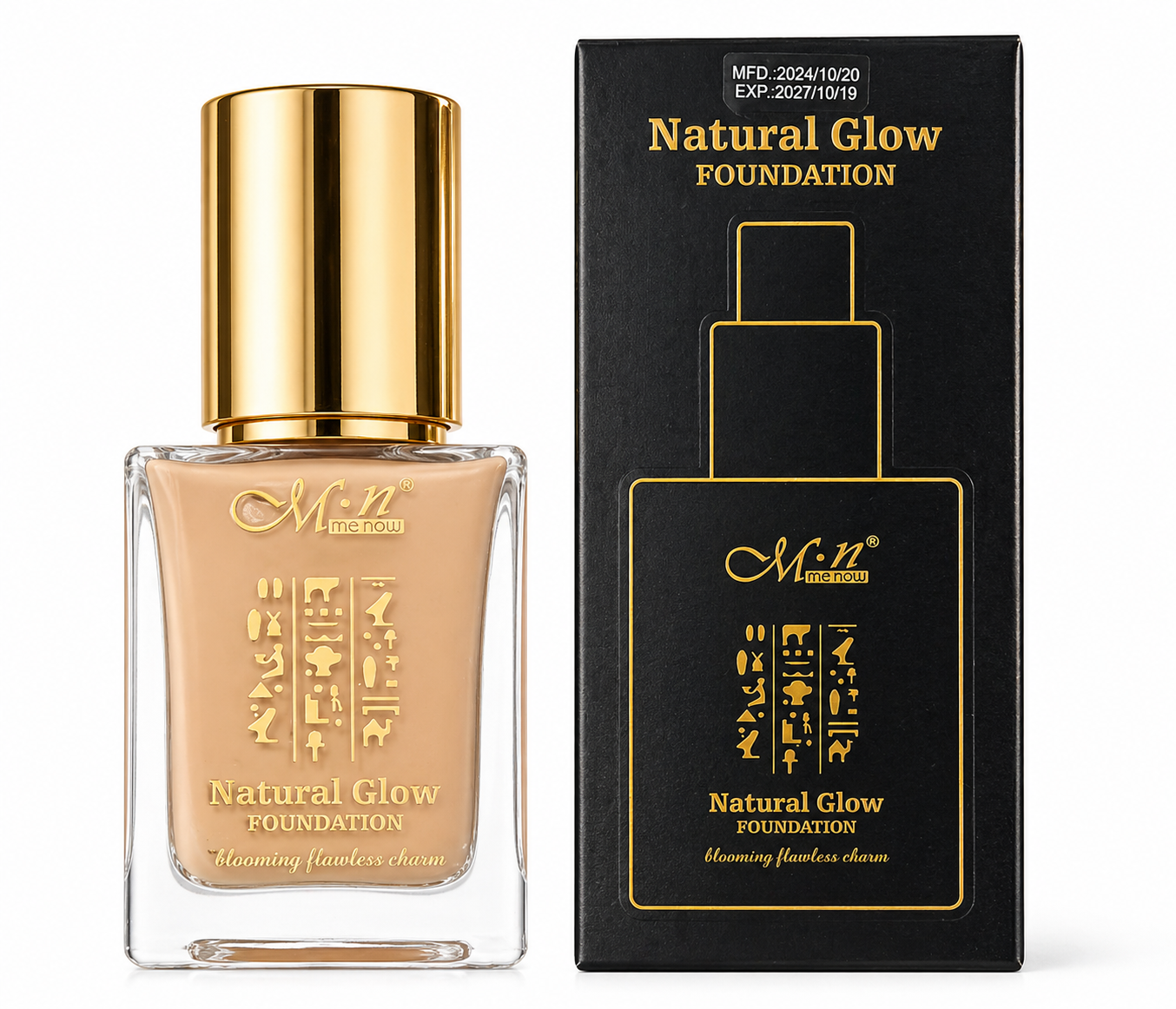 M·N Me Now Natural Glow Foundation - Liquid Foundation for Flawless Coverage & Natural Radiance
