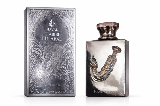 Premium Arabic Perfume Eau De Parfum – Long-Lasting Oud Inspired Fragrance for Men & Women – Luxury Metallic Bottle with Gift Box – Rich Middle Eastern Scent (Habibi Lil Abad)