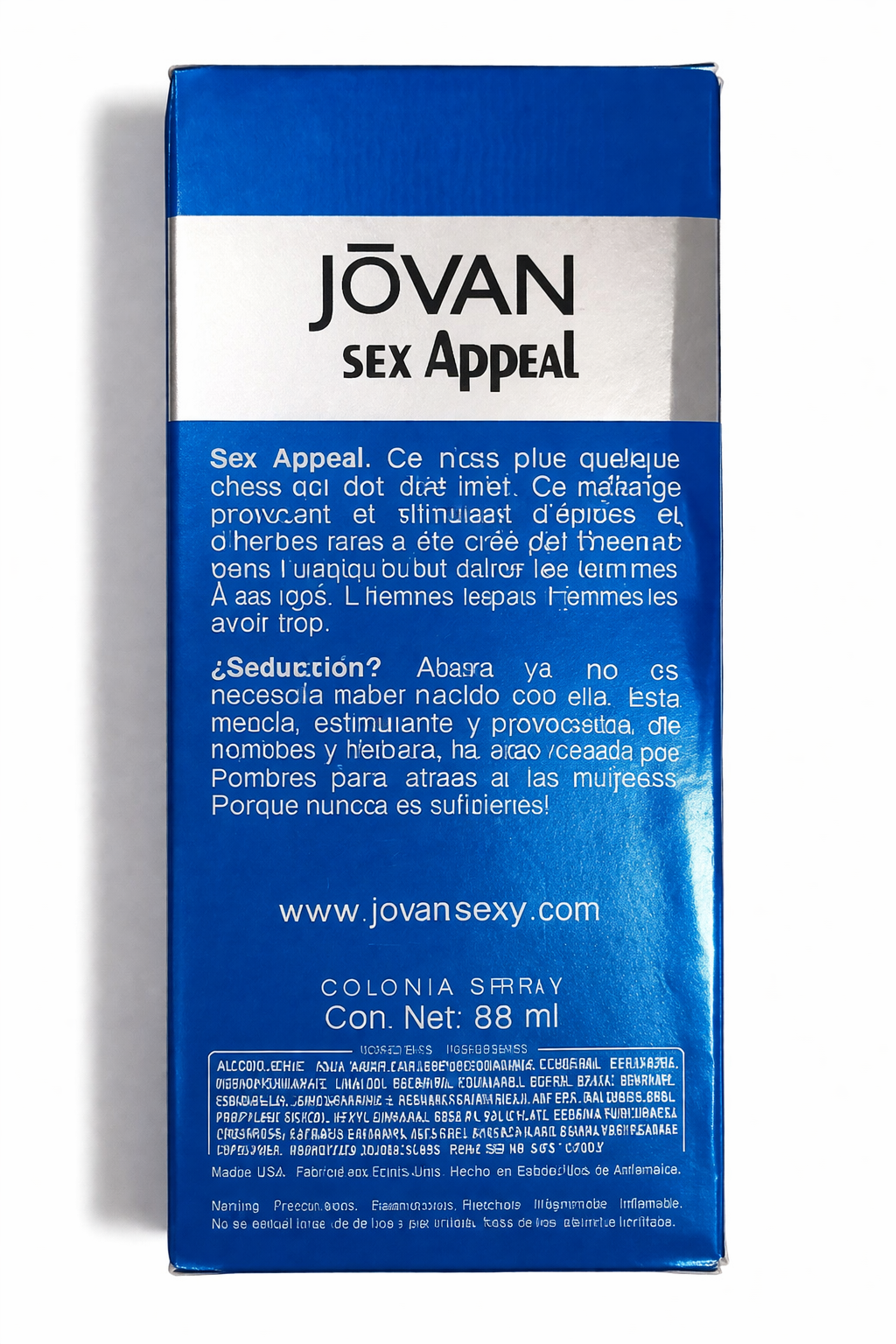 Jovan Sex Appeal Cologne Spray for Men 88ml – Long Lasting Spicy Masculine Fragrance | Classic Seductive Scent | Daily Wear & Night Use