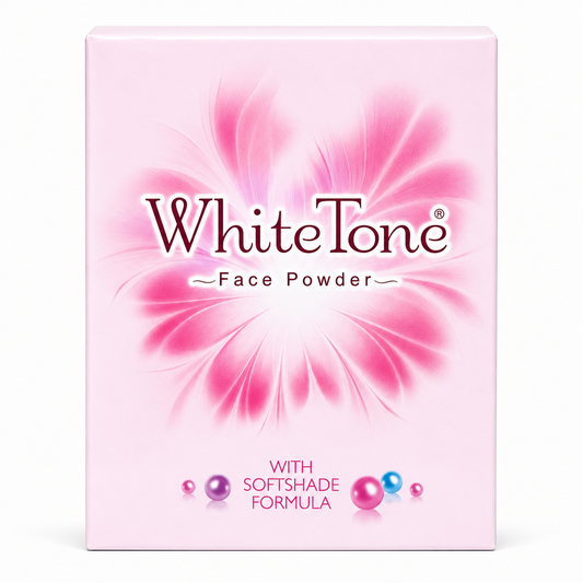 White Tone Face Powder with Softshade Formula | Oil Control Compact Powder | Smooth Matte Finish | Natural Pink Glow
