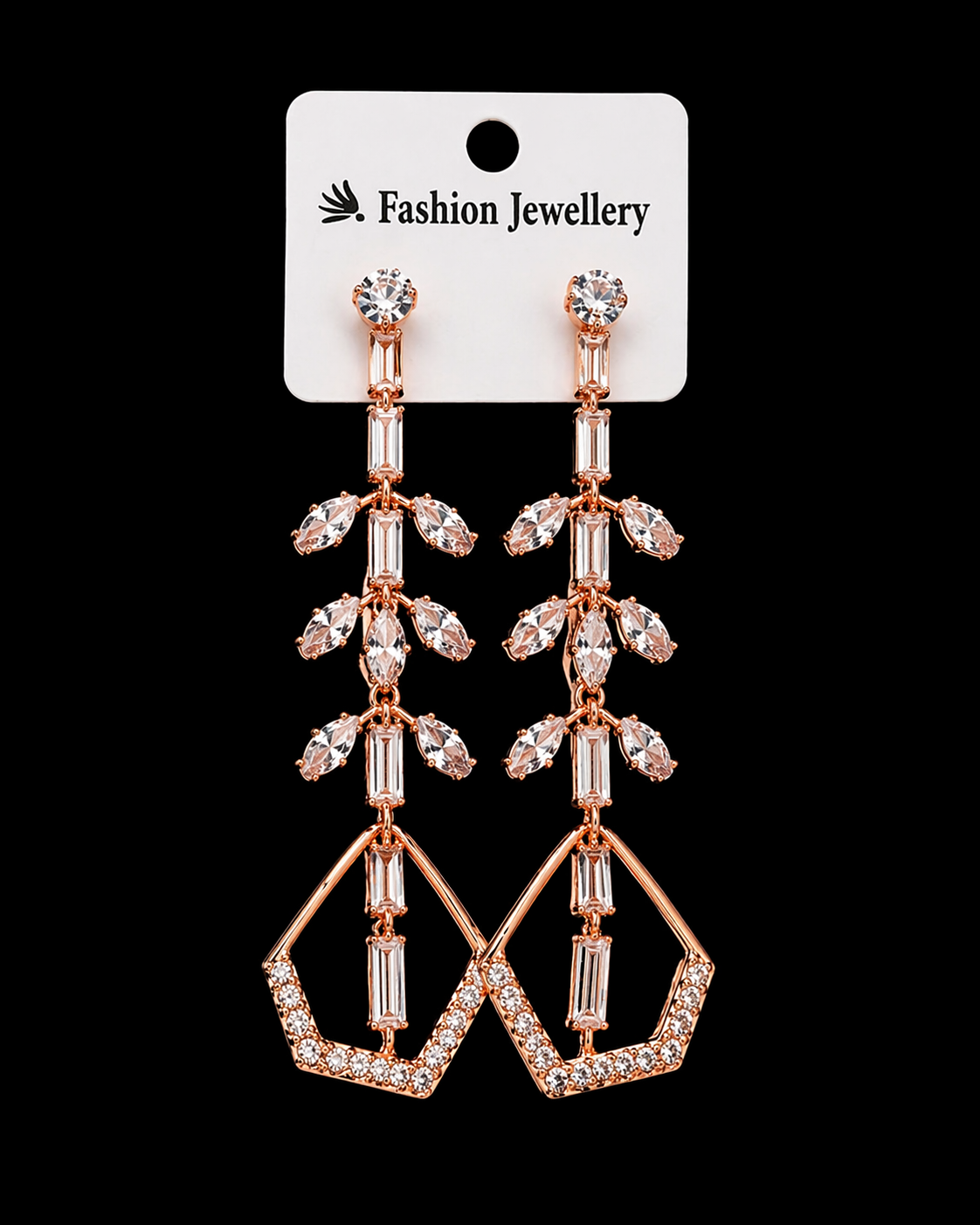 Harmal Store Elegant Drop Dangle Earrings for Women – Silver Tone Party Wear Earrings with High-Quality Austrian Zircons and Skin-Friendly Alloy