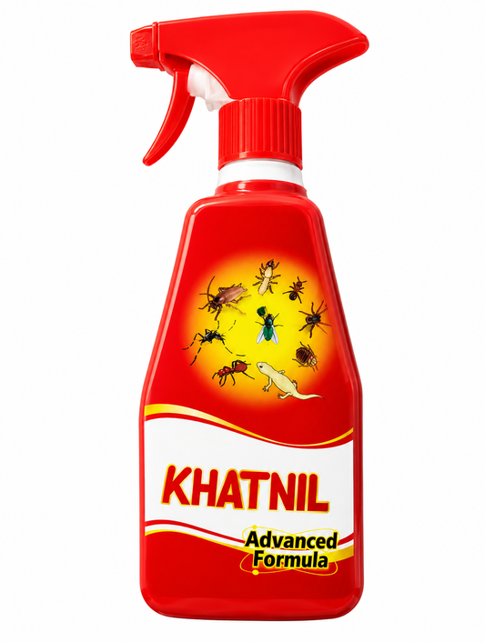 KHATNIL Advanced Formula PropoXur 1% Household Insecticide Spray, 250 ml | Cockroach, Ant, Bed Bug, Mosquito & Fly Control | Ready-to-Use Trigger Spray for Home