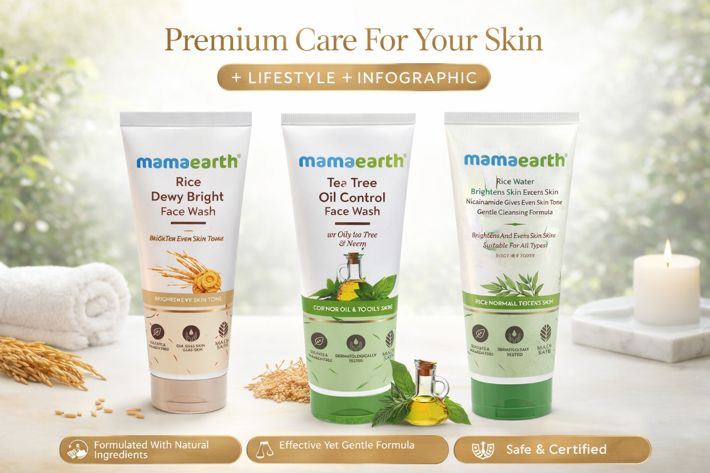 Mamaearth Tea Tree Oil Control Face Wash with Tea Tree & Neem for Normal to Oily Skin, Sulfate & Paraben Free Deep Cleansing Face Wash