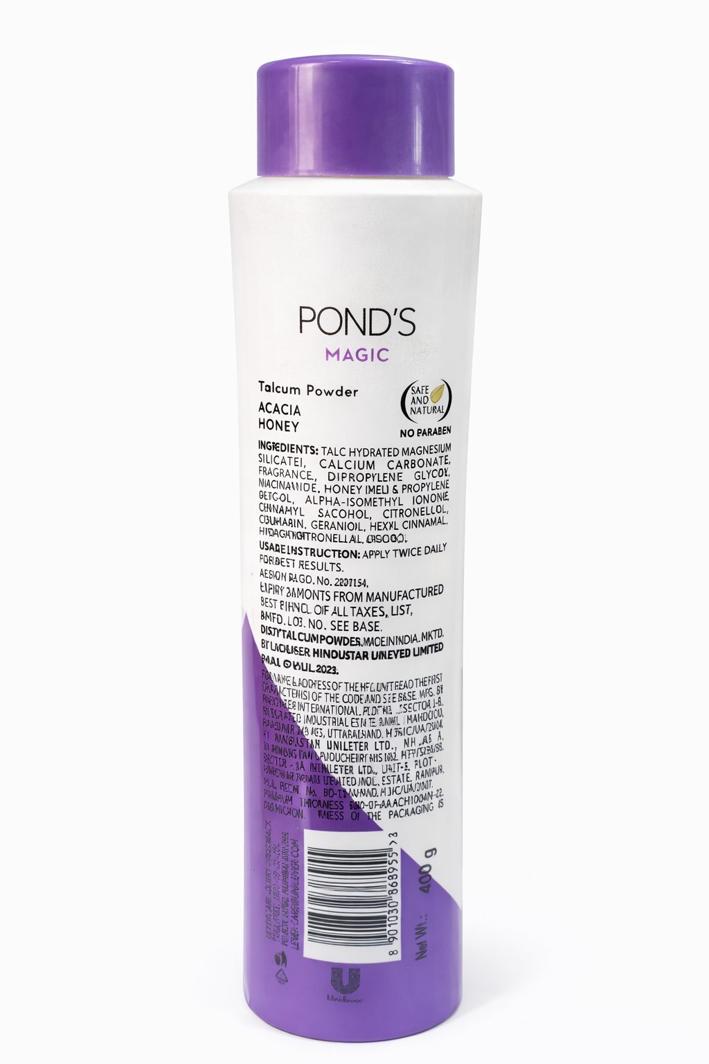 POND’S Magic Acacia Honey Freshness Talcum Powder 400g | Long Lasting Sweet Fragrance | Soft Smooth Skin | Gentle Daily Body Powder for Women