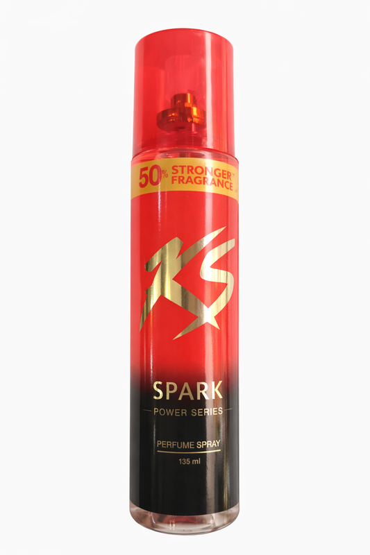 KS Spark Perfume Spray for Men, 50% Stronger Long Lasting Fragrance, Bold Masculine Scent, Instant Odor Protection, Quick-Action Body Spray – 135 ml