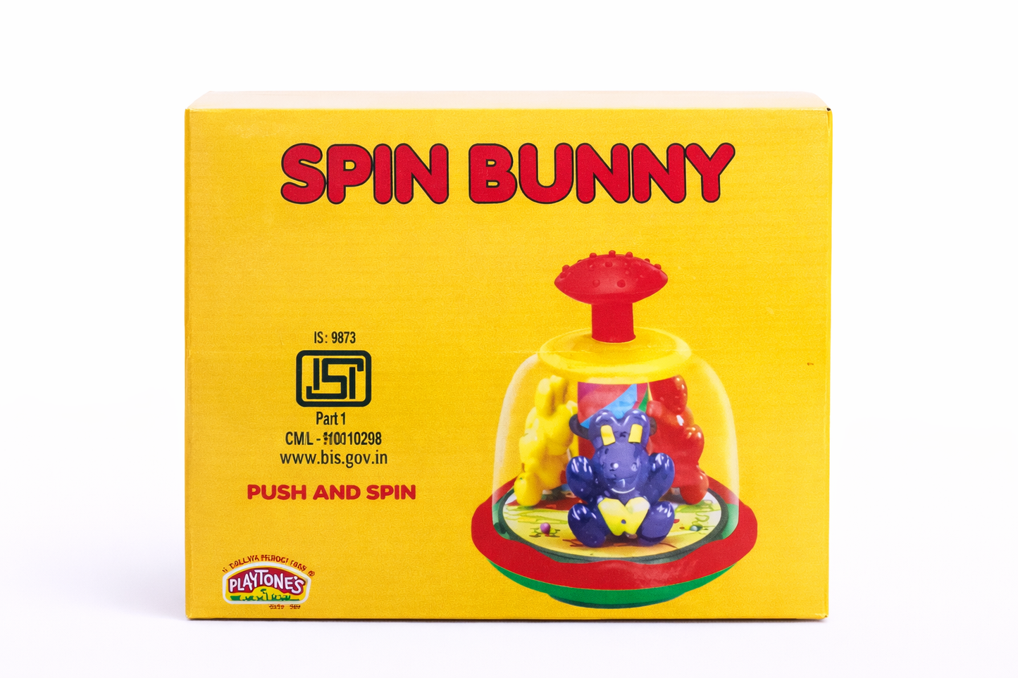 Spin Bunny Toy for Kids (1+ Years) – Push & Spin Bunny Toy with Moving Animals, No Battery Required, Interactive Baby Toy for Toddlers