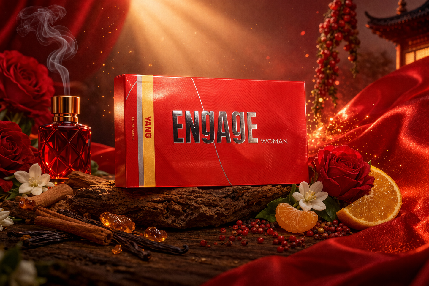 Engage Yang Eau De Parfum for Women | Long Lasting Woody Floral Perfume | Premium Women Fragrance Gift