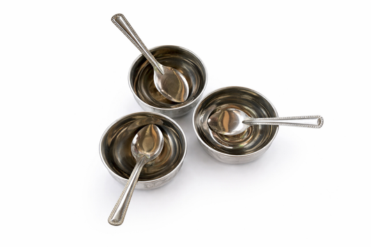 Small Serving Bowls for Kitchen, Dining & Kids Use  (3 Bowls + 3 Spoons)