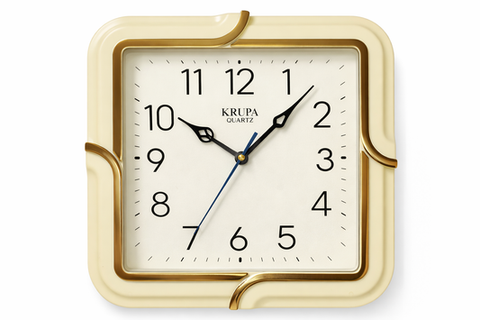 KRUPA Quartz Wall Clock 11 Inch (28 cm) | Silent Sweep, No Ticking