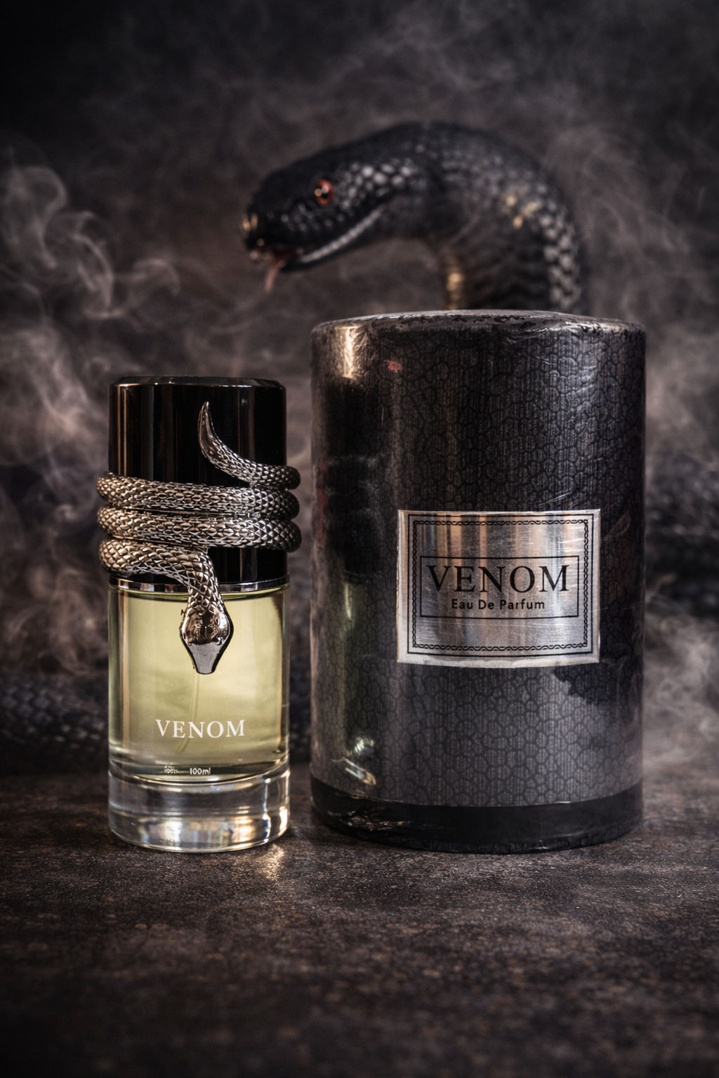 Venom Inspired Perfume Eau De Parfum – Long-Lasting Unisex Fragrance with Woody & Spicy Notes – Luxury Snake Design Bottle with Premium Gift Box