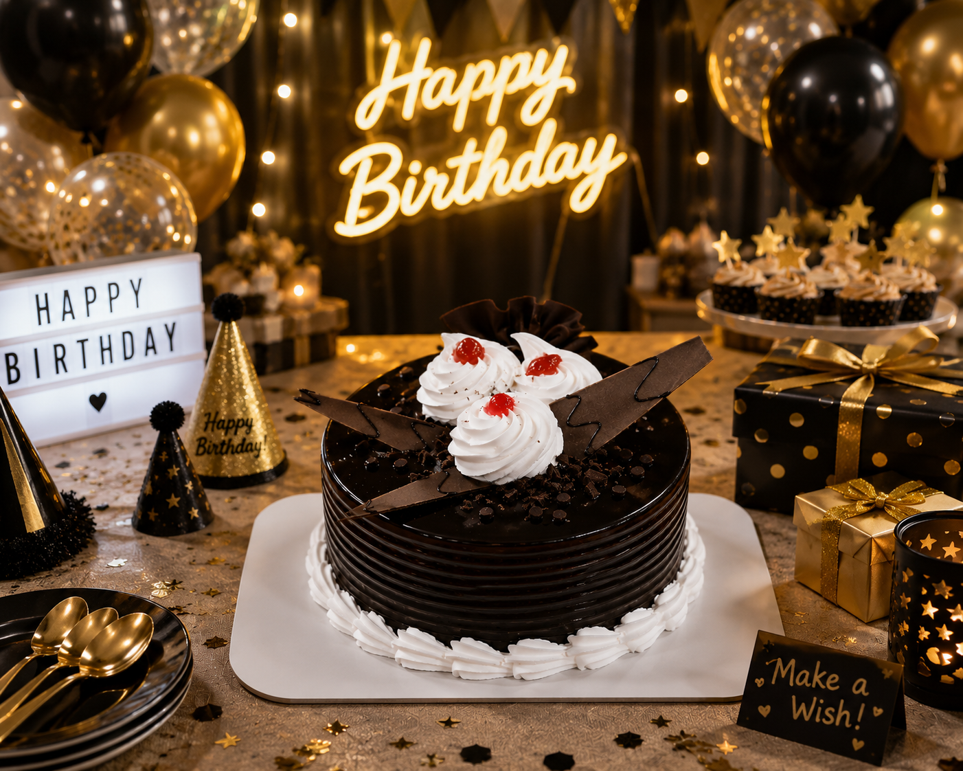 Chocolate Truffle Cake (300 grams) | Premium Chocolate Birthday Cake | Rich Dark Chocolate Fresh Cream Cake