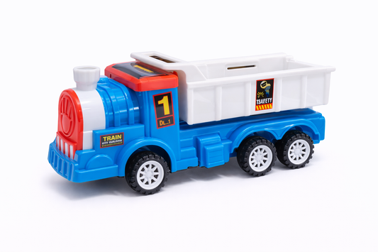 Train Dump Truck Toy for Kids, Push & Go Construction Vehicle with 6 Wheels, Dump Bed, Durable Plastic Toy, Fun Gift for Boys & Girls (3+ Years)