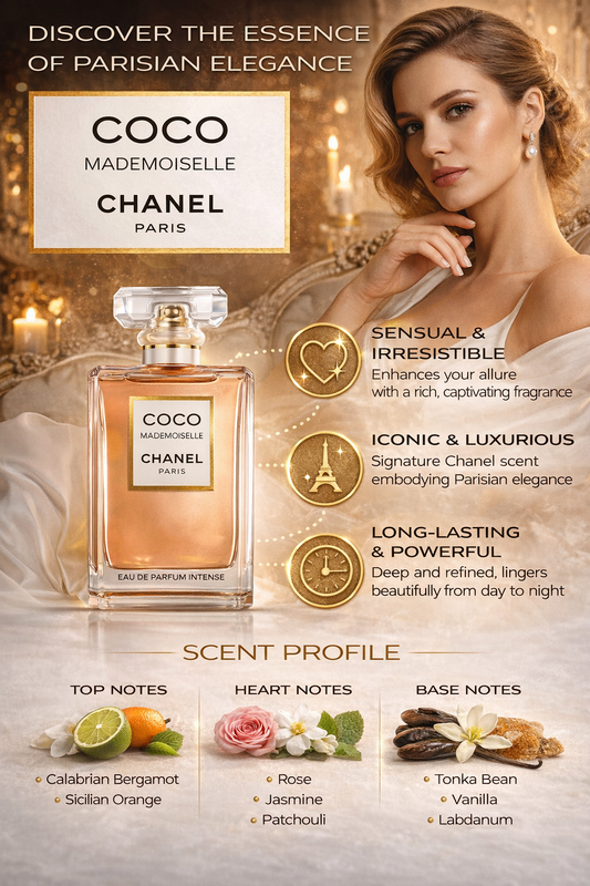 Chanel Coco Mademoiselle Eau De Parfum Intense for Women – Long Lasting Floral Oriental Luxury Perfume | Premium Designer Fragrance