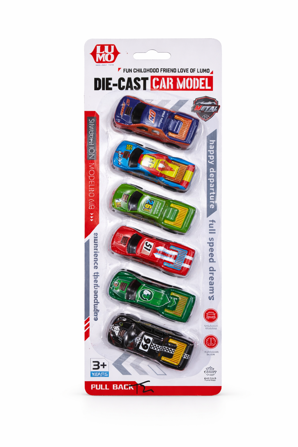 Die-Cast Metal Toy Cars Set for Kids | 6 Pack Pull Back Racing Cars | Mini Alloy Car Models | Friction Powered Vehicles for Boys & Girls | Gift Toy (3+ Years)