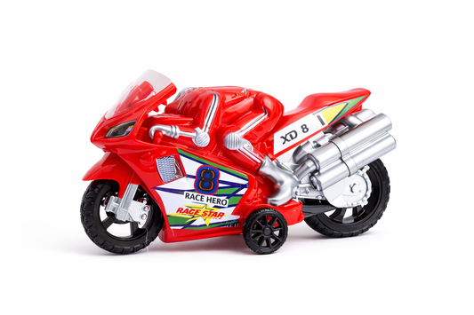 Toy Racing Bike for Kids, Push & Play Motorcycle Toy with Smooth Wheels, Durable Plastic Sports Bike, Multicolor Design, Gift for Boys & Girls (3+ Years)
