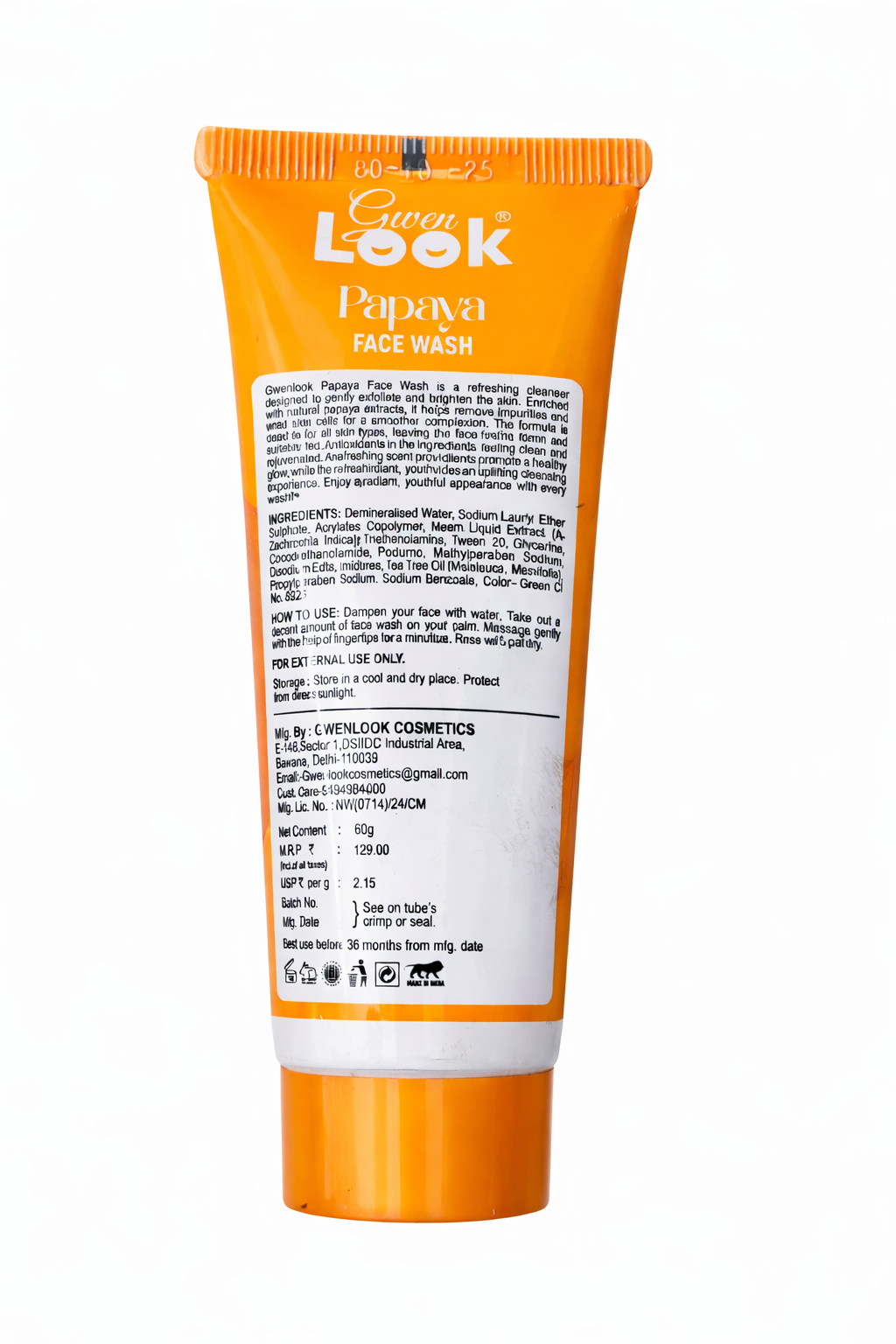 Even Look Papaya Face Wash 60g | Brightening & Anti-Acne Face Cleanser